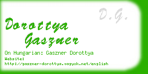 dorottya gaszner business card